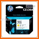 HP 711  3-pack-29ml Yellow Ink Cartridge ตลับหมึกอิงค์เจ็ทสีเหลือง ของแท้ 100% HP CZ136A