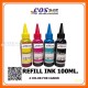 REFILL INK 100 ML. FOR CANON (BK/C/M/Y)